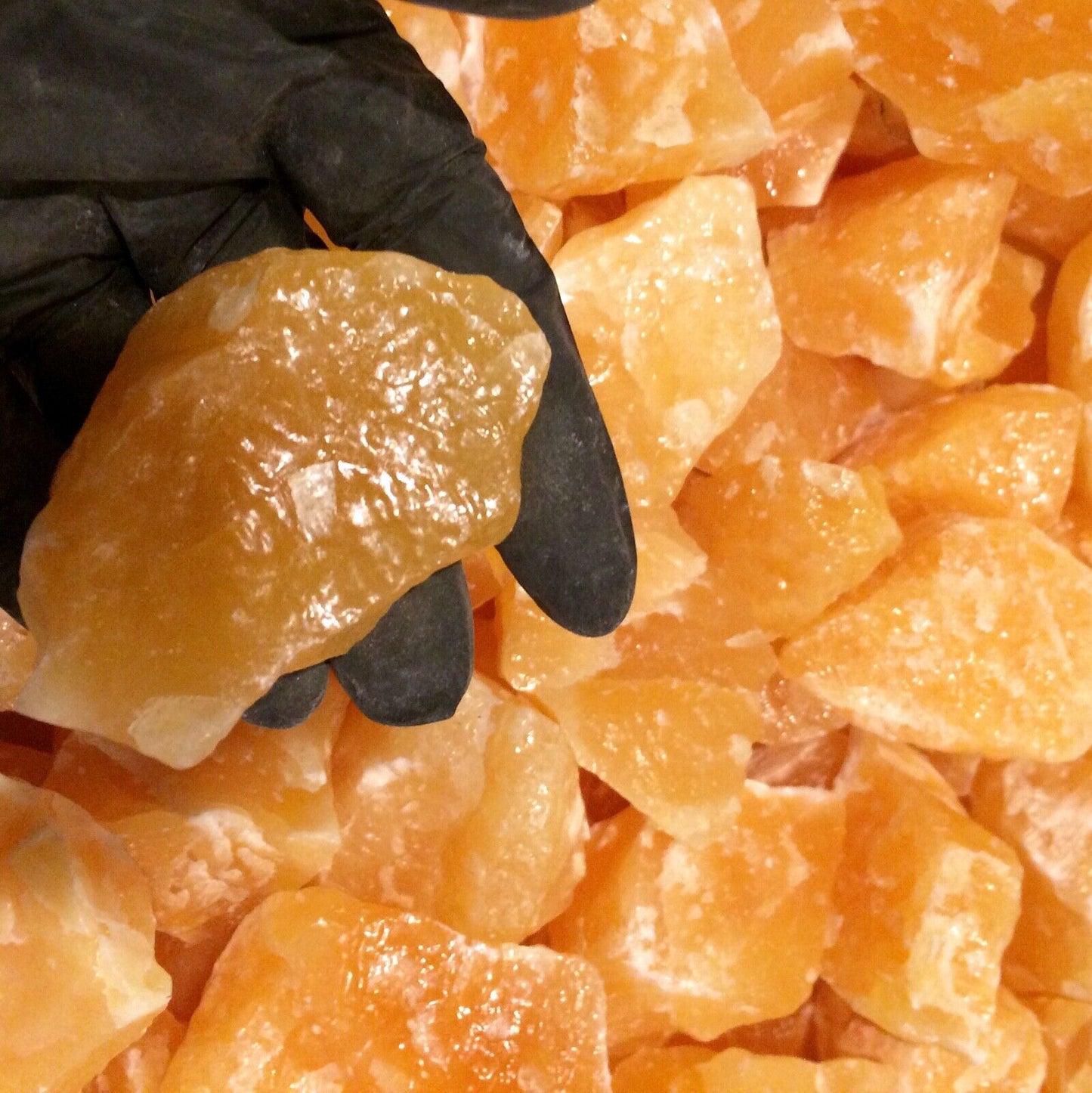 1/2 Lb Raw Stone Calcite Orange Natural Crystal Gemstone Raw Stone for Creativity and Positivity