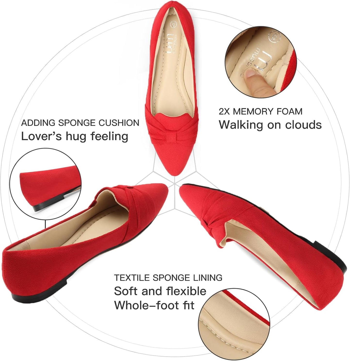 Flat Shoes Women Comfortable Slip on Women'S Flats Dress Shoes for Women