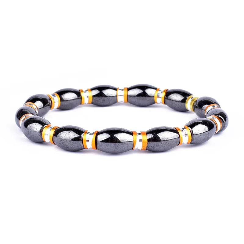Classical Wave Hematite Energy Bracelets Men Nature High Polish Hematite Magnetic Bracelets for Women New Fashion Energy Jewelry