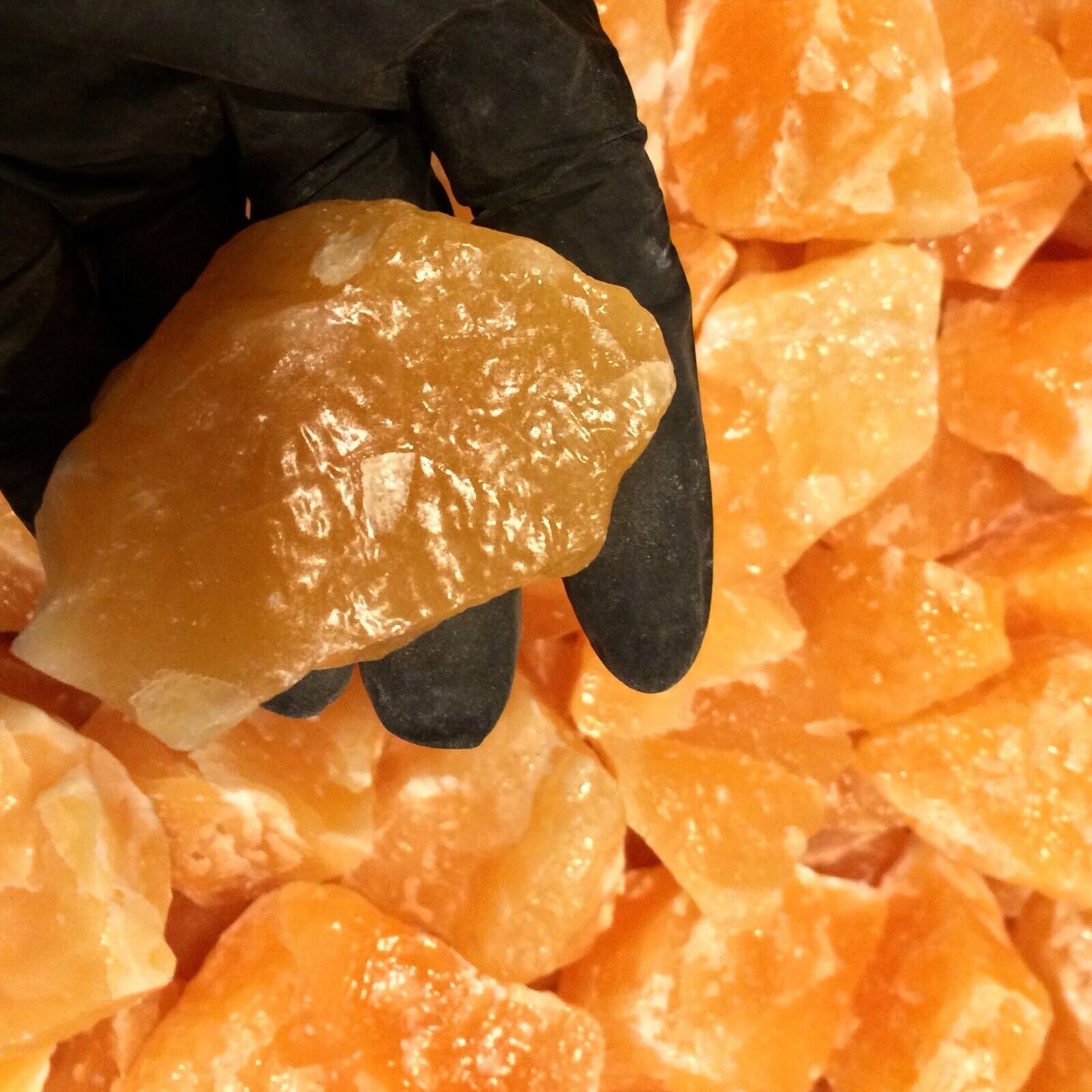 1/2 Lb Raw Stone Calcite Orange Natural Crystal Gemstone Raw Stone for Creativity and Positivity