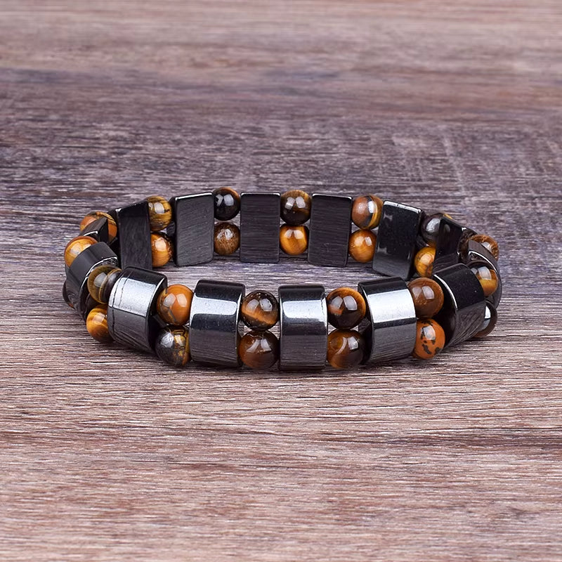 Classical Wave Hematite Energy Bracelets Men Nature High Polish Hematite Magnetic Bracelets for Women New Fashion Energy Jewelry