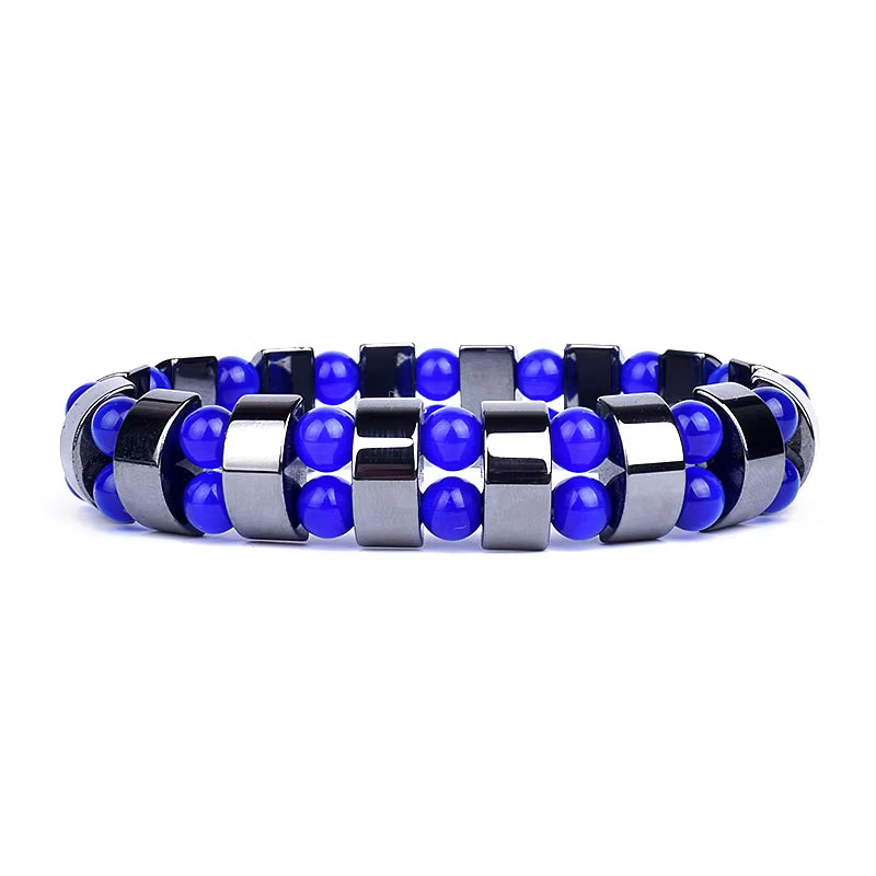 Classical Wave Hematite Energy Bracelets Men Nature High Polish Hematite Magnetic Bracelets for Women New Fashion Energy Jewelry