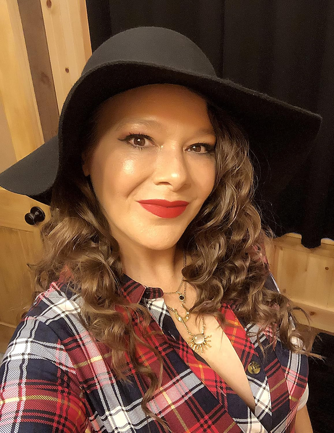 Women'S Wide Brim Wool Ribbon Band Floppy Hat