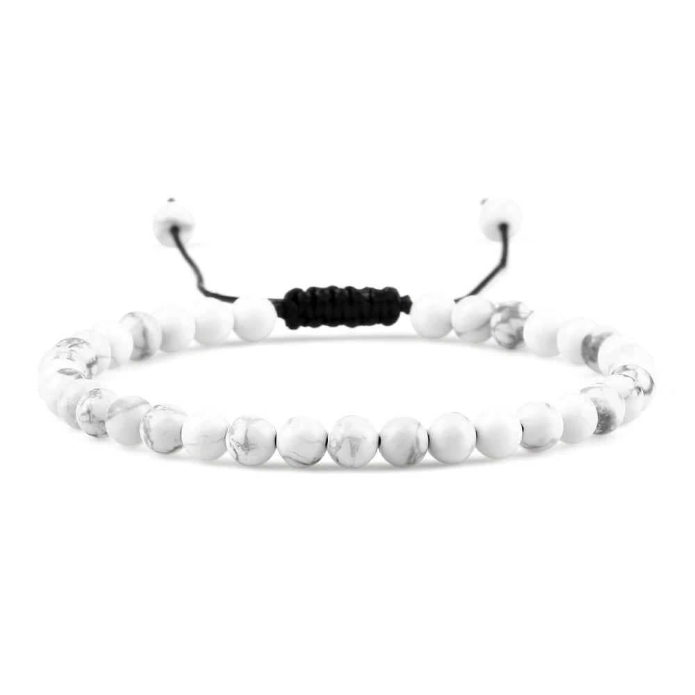 Adjustable Mini Natural Stone Lava Tiger Eye Beaded Bracelets & Bangle for Women Men Chakra Beads Braided Bracelet Charm Jewelry