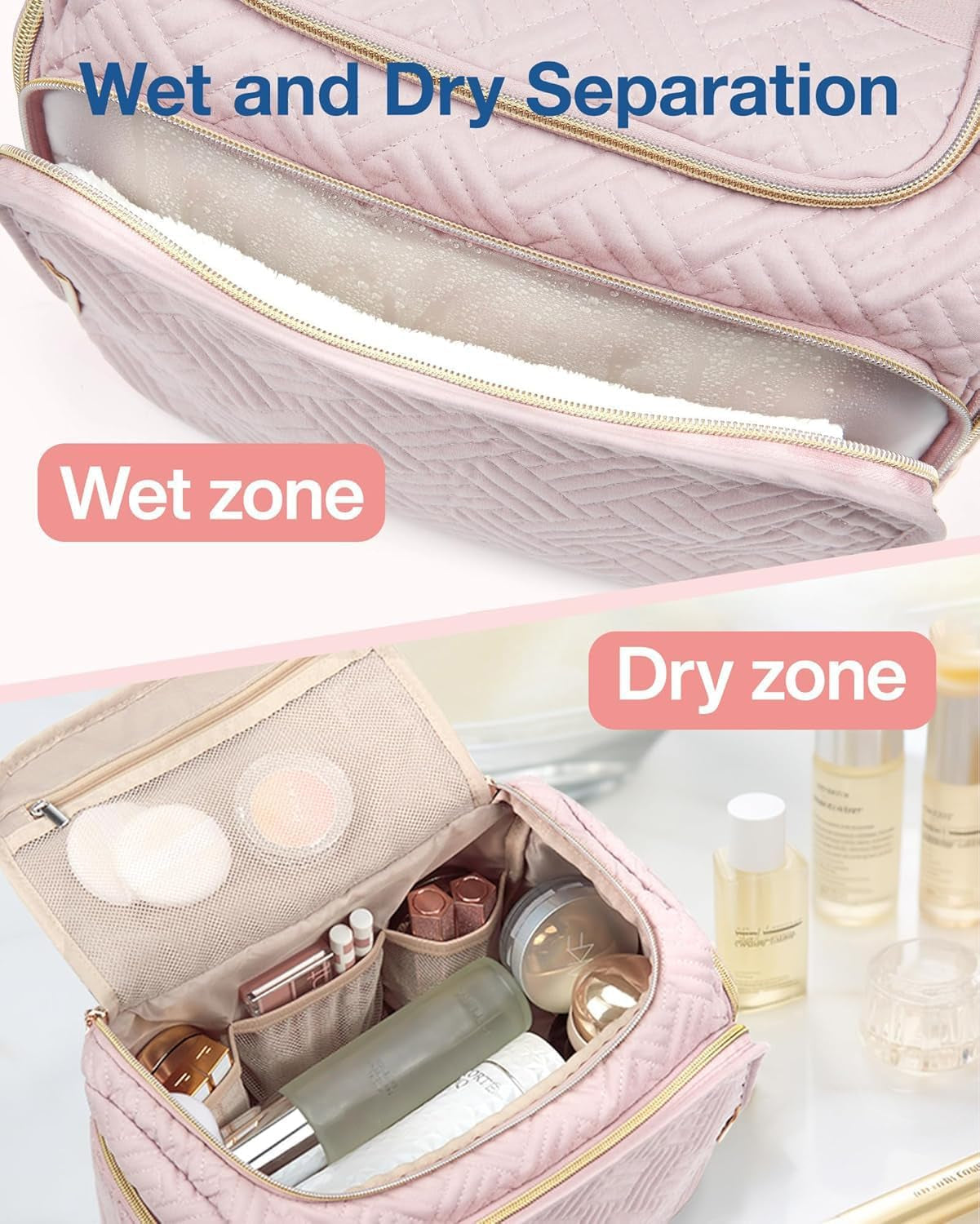 Travel Organizer Bag with Handle for Various Accessories