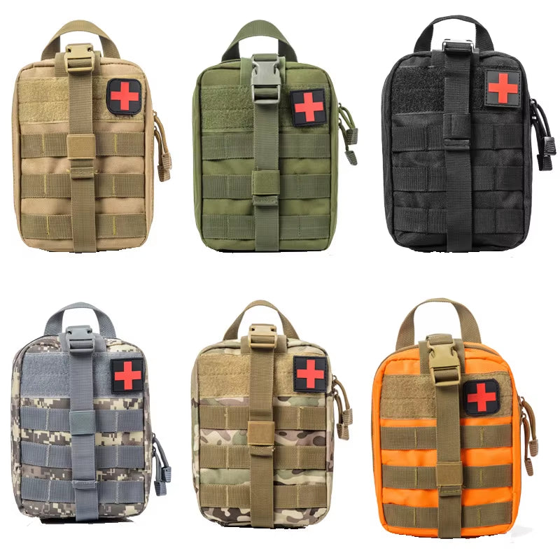 Portable Tactical First Aid Kit Medical Bag for Hiking Travel Home Emergency Treatment Case Survival Tools EDC Pouch