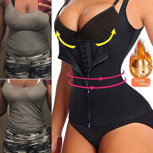 Women Shapewear Waist Trainer Slimming Vest Belly Control Body Shaper Sports Top