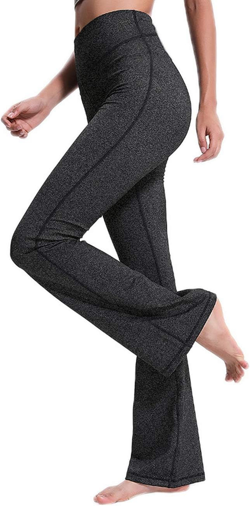 Wide Bootcut with Pockets for an Empress High Waist Workout Tummy Control Flare Yoga Pants
