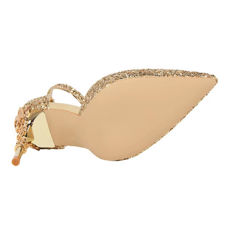 Shoes Heels 2026 New Woman Pumps Sequins High Heels Women Shoes Fashion Ladies Shoes Gold Sliver Stiletto Heels Sandals
