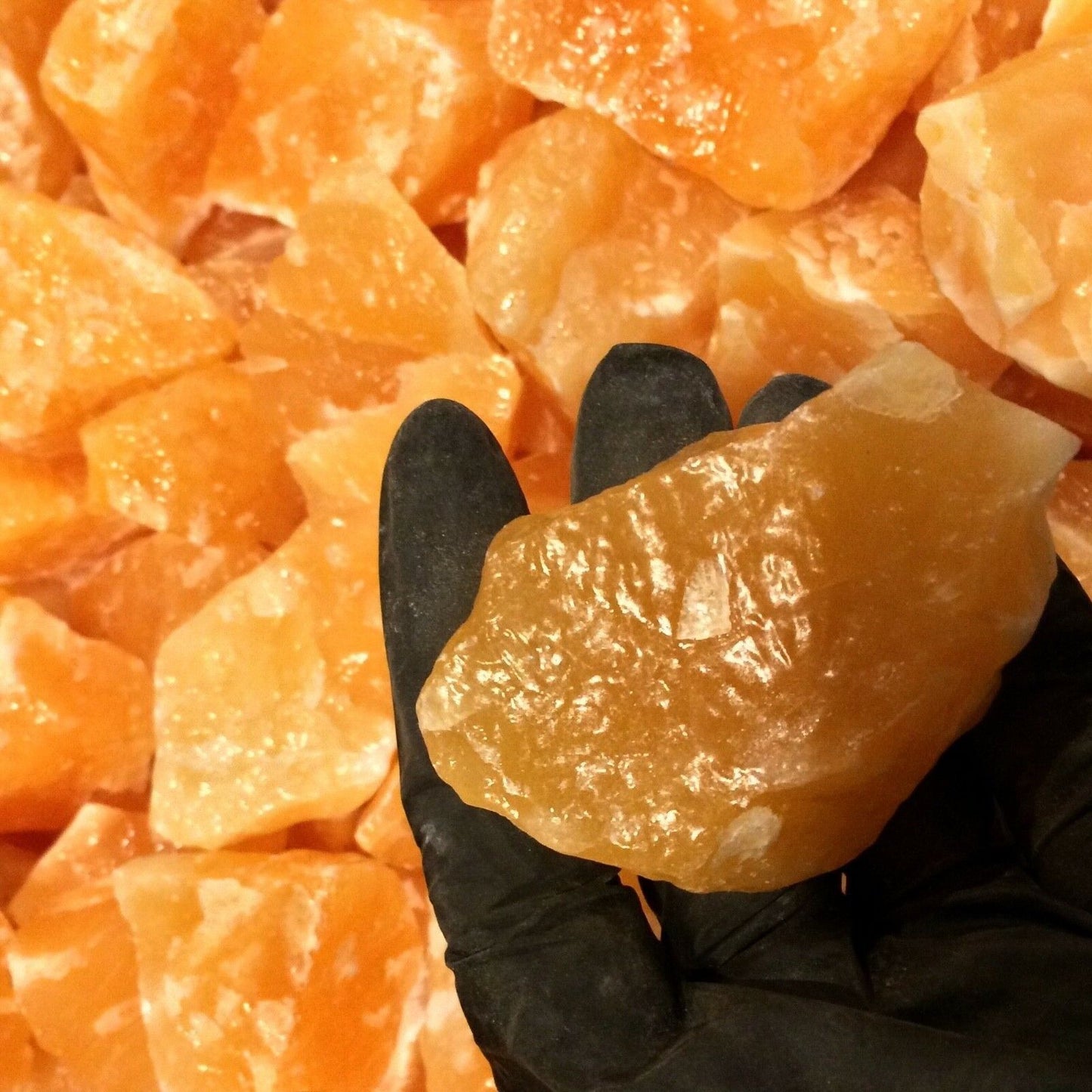 1/2 Lb Raw Stone Calcite Orange Natural Crystal Gemstone Raw Stone for Creativity and Positivity