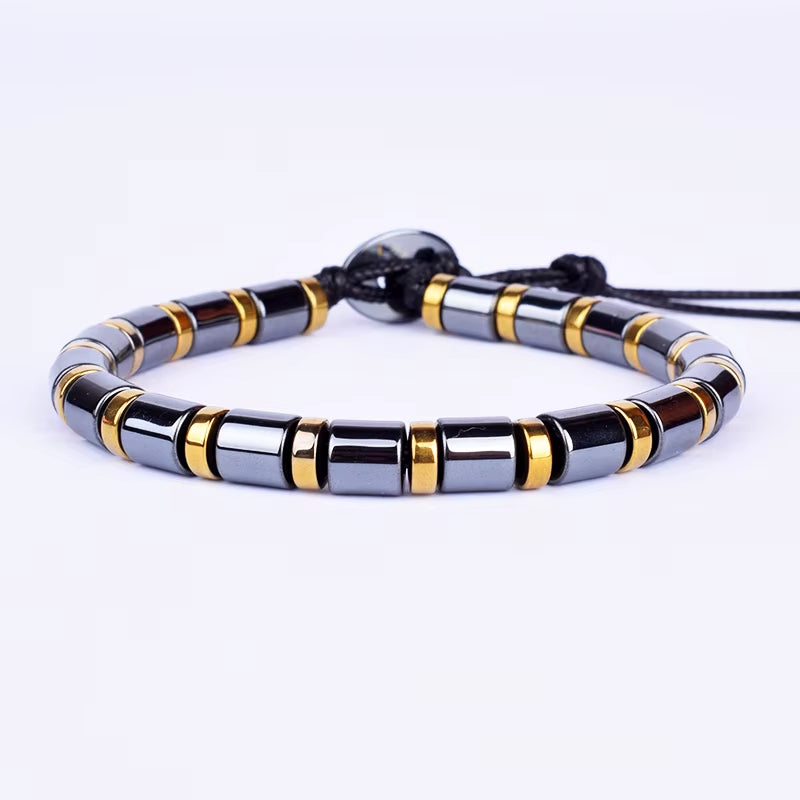 Classical Wave Hematite Energy Bracelets Men Nature High Polish Hematite Magnetic Bracelets for Women New Fashion Energy Jewelry