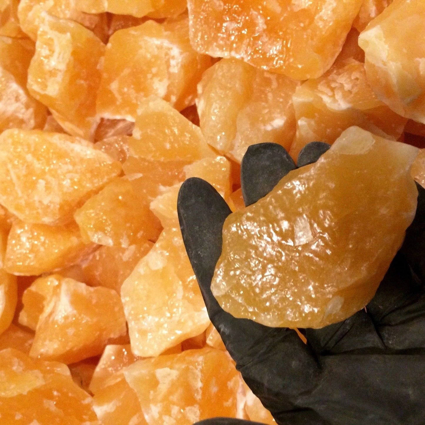 1/2 Lb Raw Stone Calcite Orange Natural Crystal Gemstone Raw Stone for Creativity and Positivity