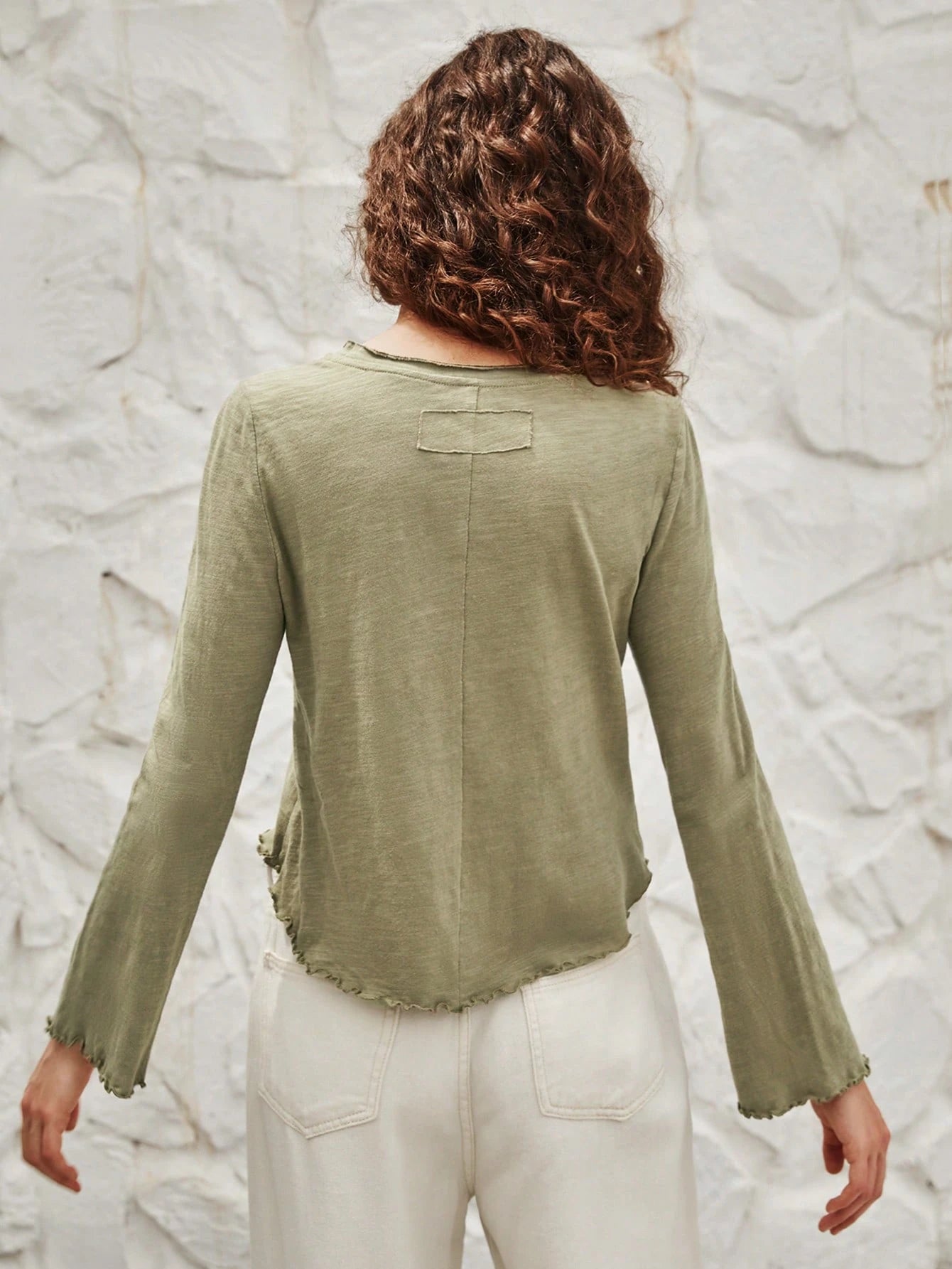 Bohemela Solid Lettuce Trim Tee